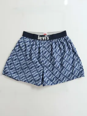 1 Pack Poster Logo Woven Boxer - Blue