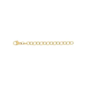 14k Gold 2 Heavy Chain Necklace Extender