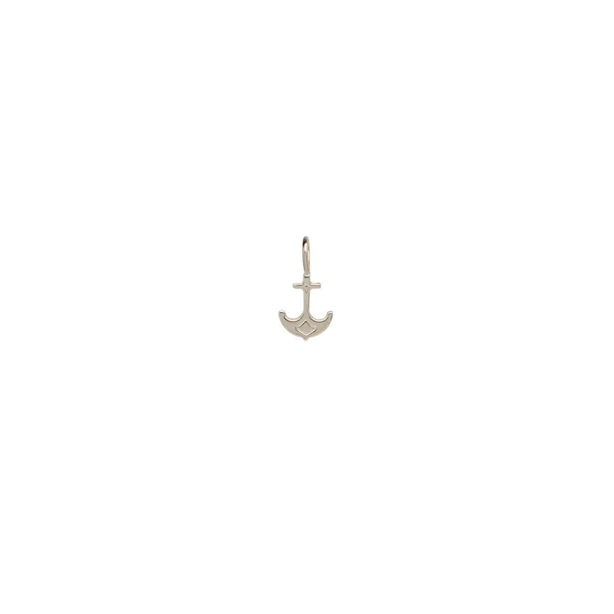 14k Single Anchor Charm Pendant