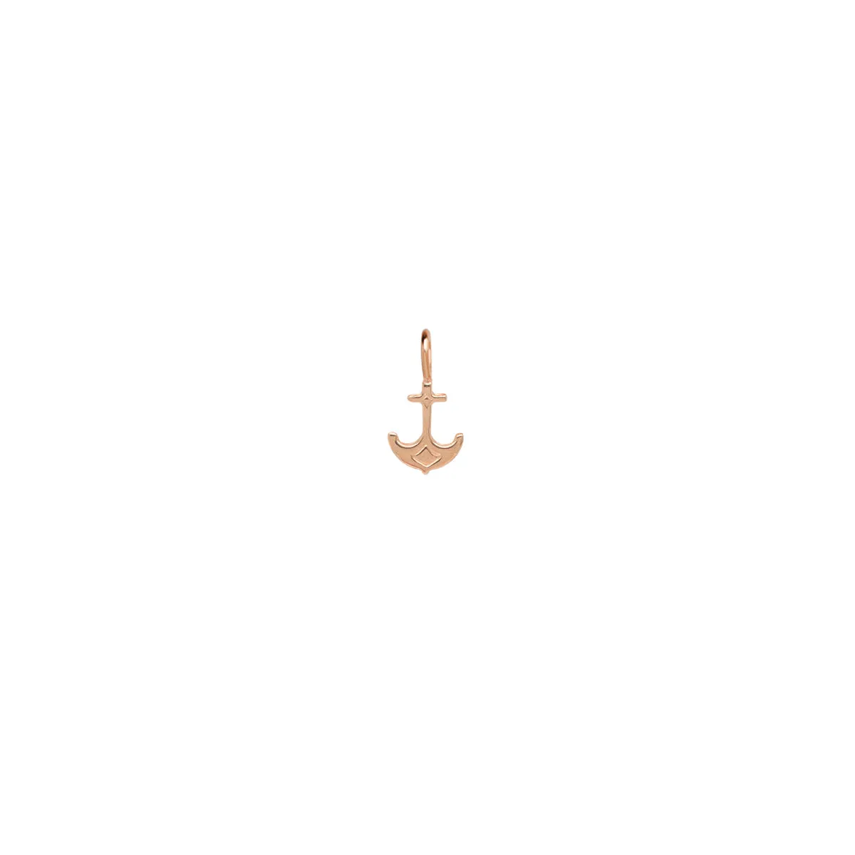 14k Single Anchor Charm Pendant