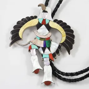 1970s Eagle Dancer Bola Tie