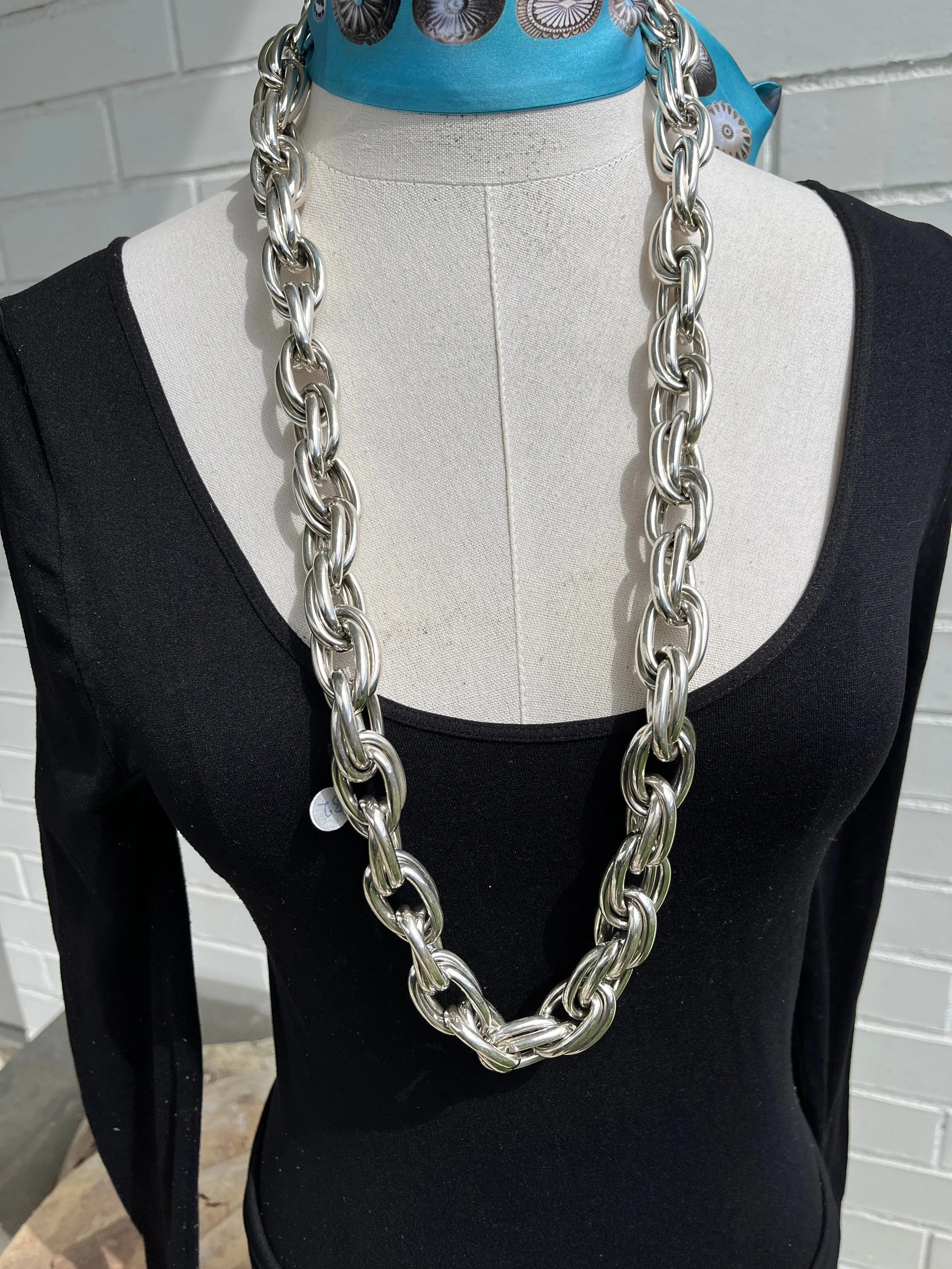 36" Double Hoop Chain Necklace- NEED PRICE