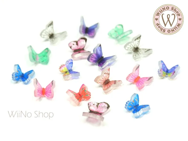 3D Butterfly Nail Art Decorations - 10 pcs