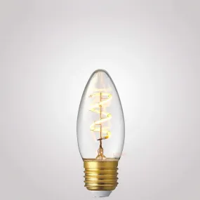 3W Candle Spiral LED Bulb E27 in Extra Warm