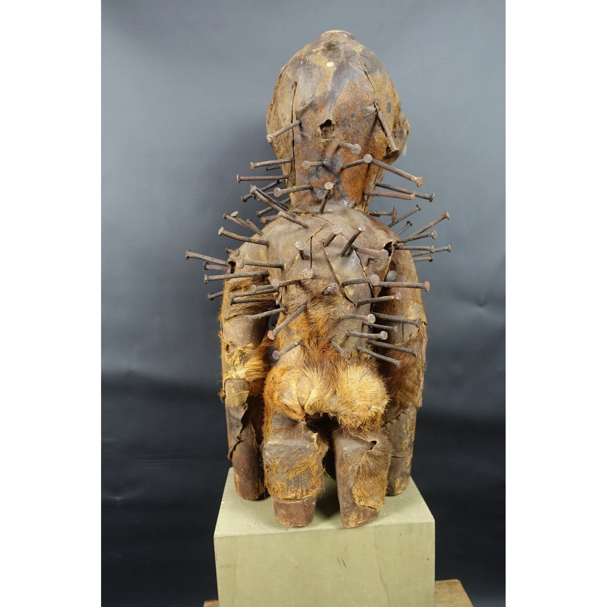 Bakongo Nkisi Monkey Nail Fetish Figure, Congo #1017