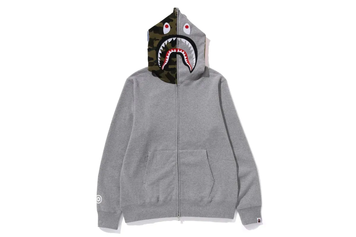 BAPE WGM SHARK FULL ZIP GREY/GREEN