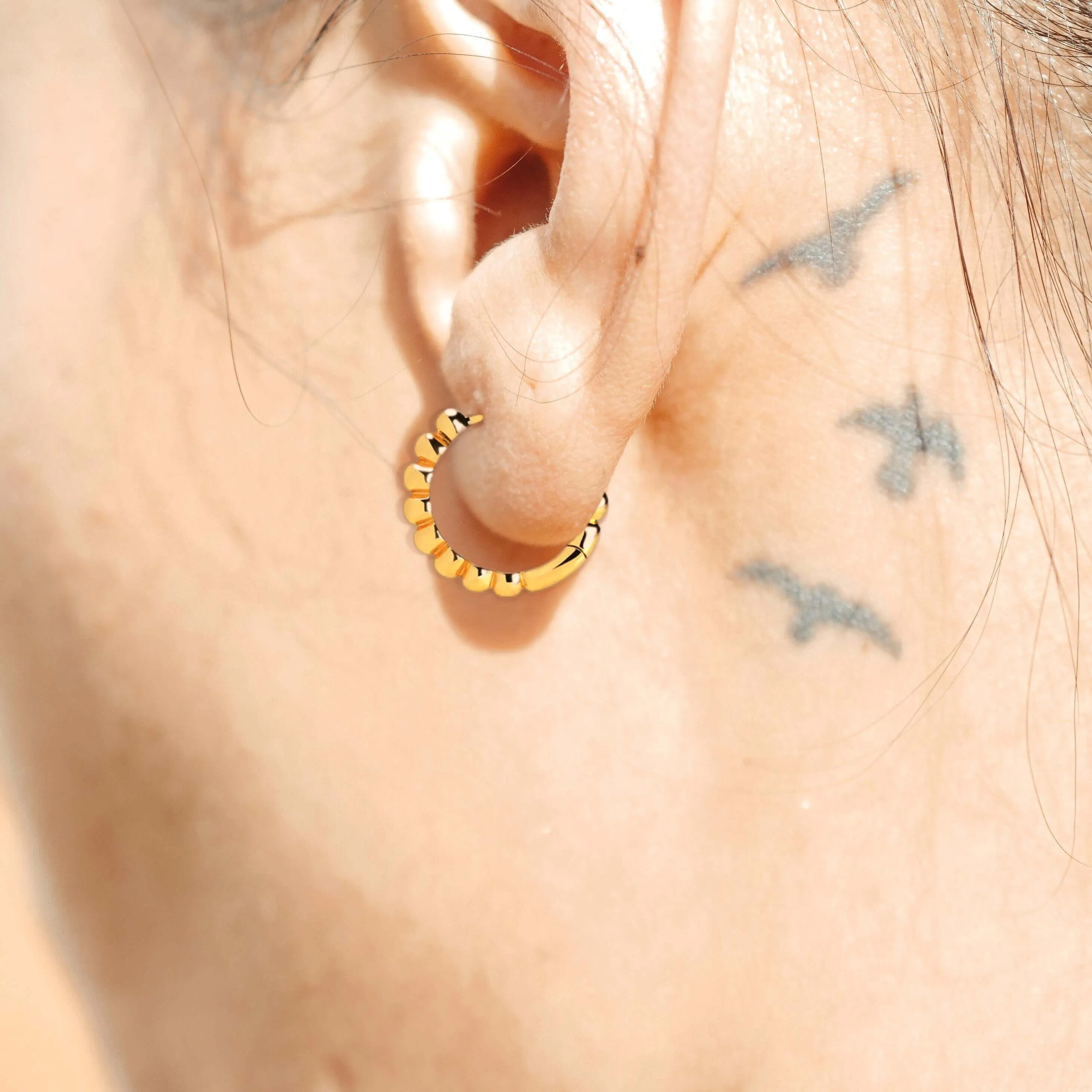 Bubble Ball Hoop Earrings