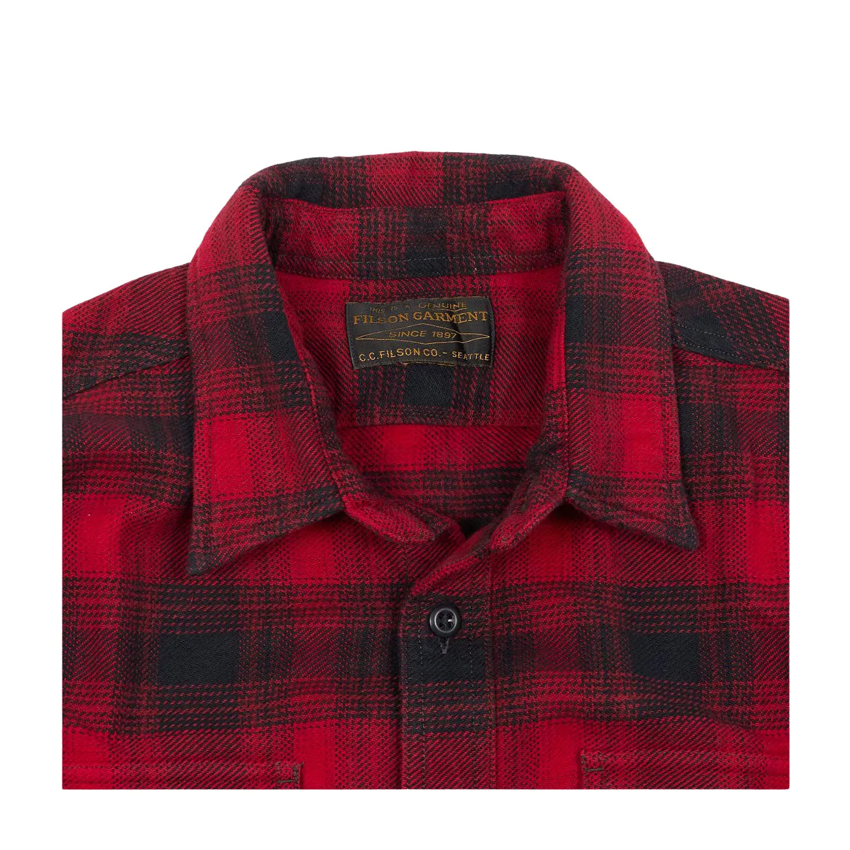 Camicia Uomo Filson Vintage Flannel Work Shirt Rosso / Nero