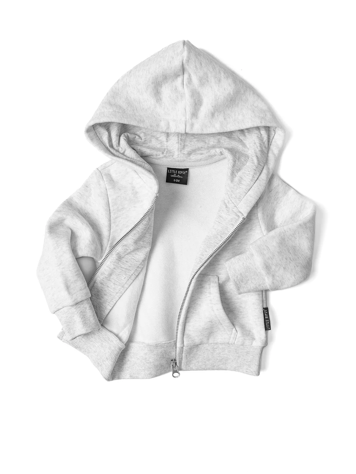 Classic Zip Hoodie - Light Heather Grey