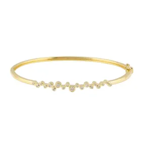 Clustered Bezels Slim Bangle