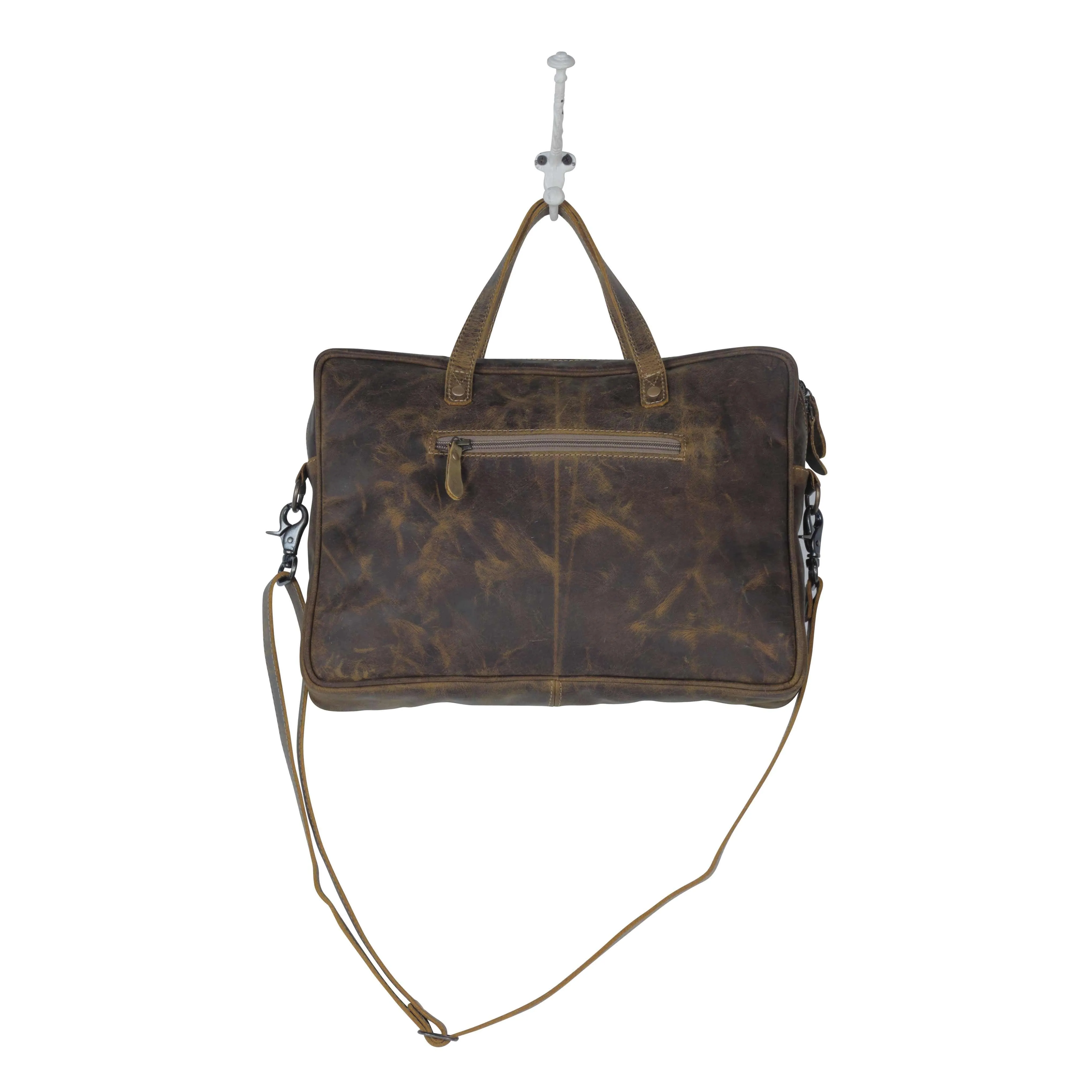 Cowhide laptop bag