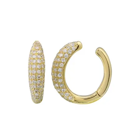 Domed Diamond Pave Ear Cuff (Single)