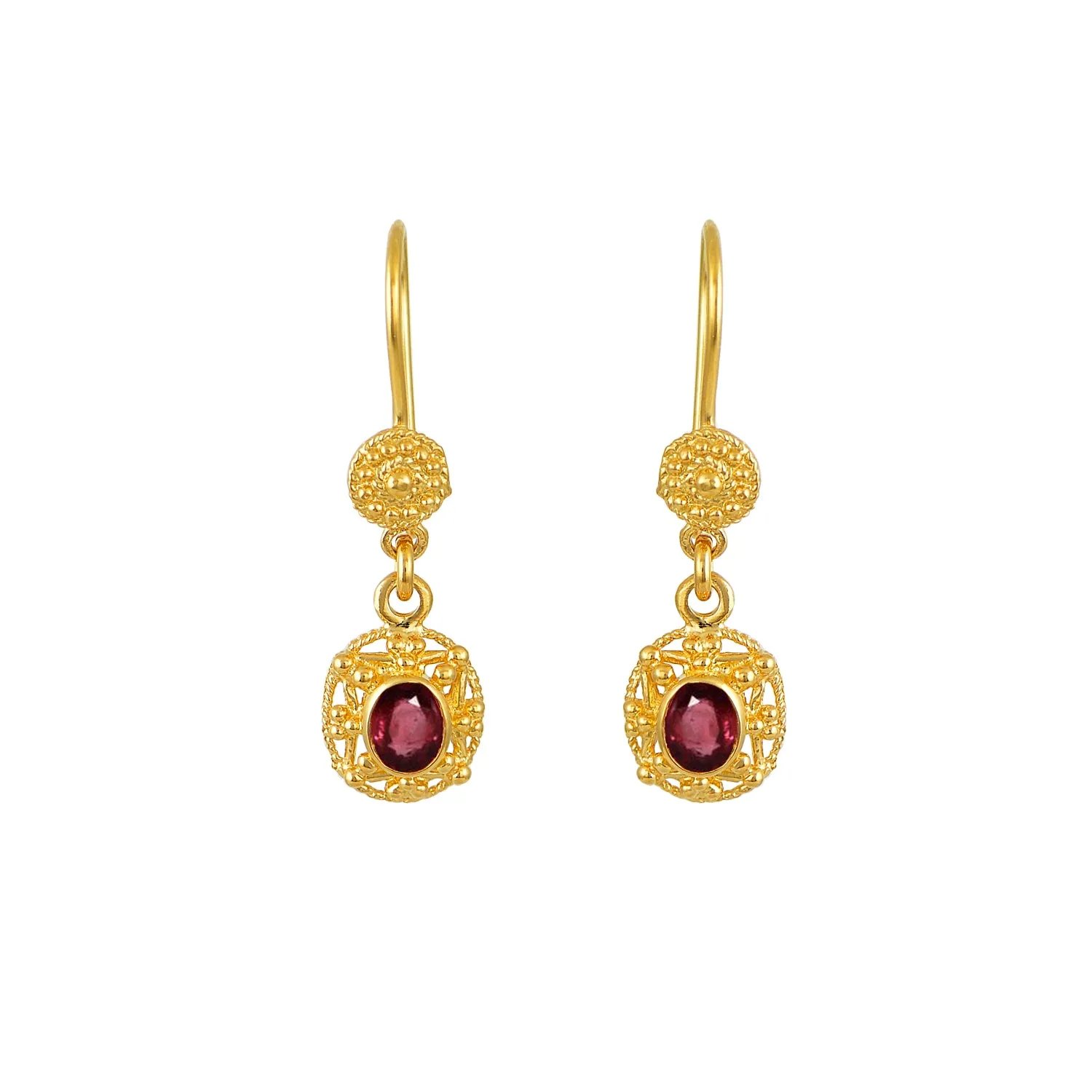 Empress Laskarina Byzantine Gold Earrings