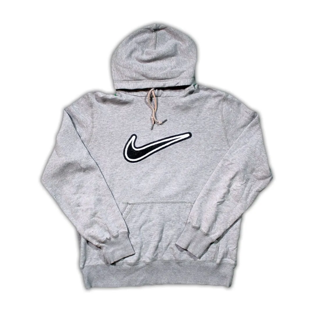 Grey Nike Big Swoosh Hoodie