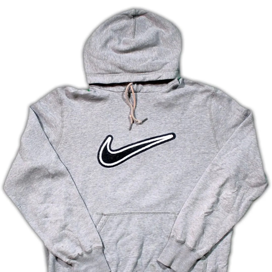 Grey Nike Big Swoosh Hoodie