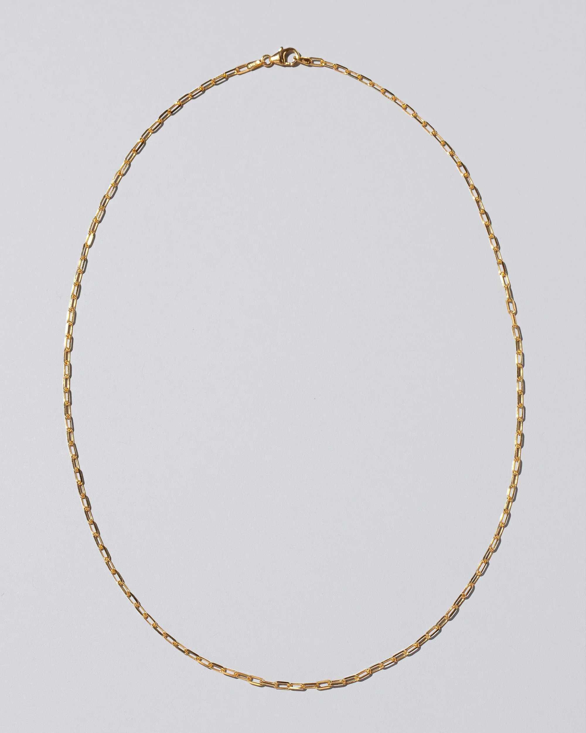 Lightweight Beveled Oval Chain Necklace