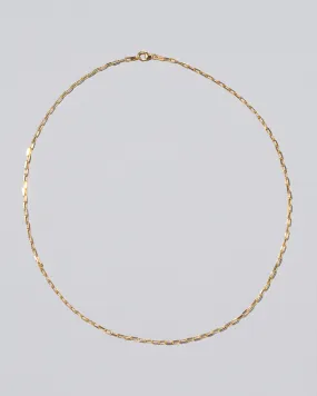 Lightweight Beveled Oval Chain Necklace