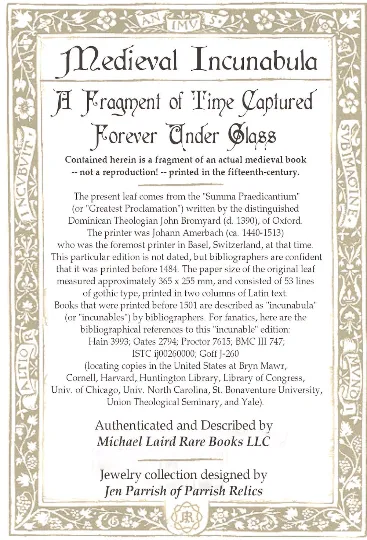 Medieval Incunabula Arch & Crescent Moon ~ Vessel Amulet