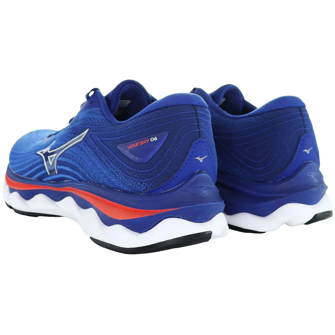 Mizuno Wave Sky 6 Mens Blue Running Trainers