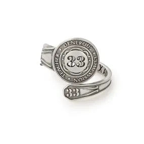 Number 33 Spoon Ring