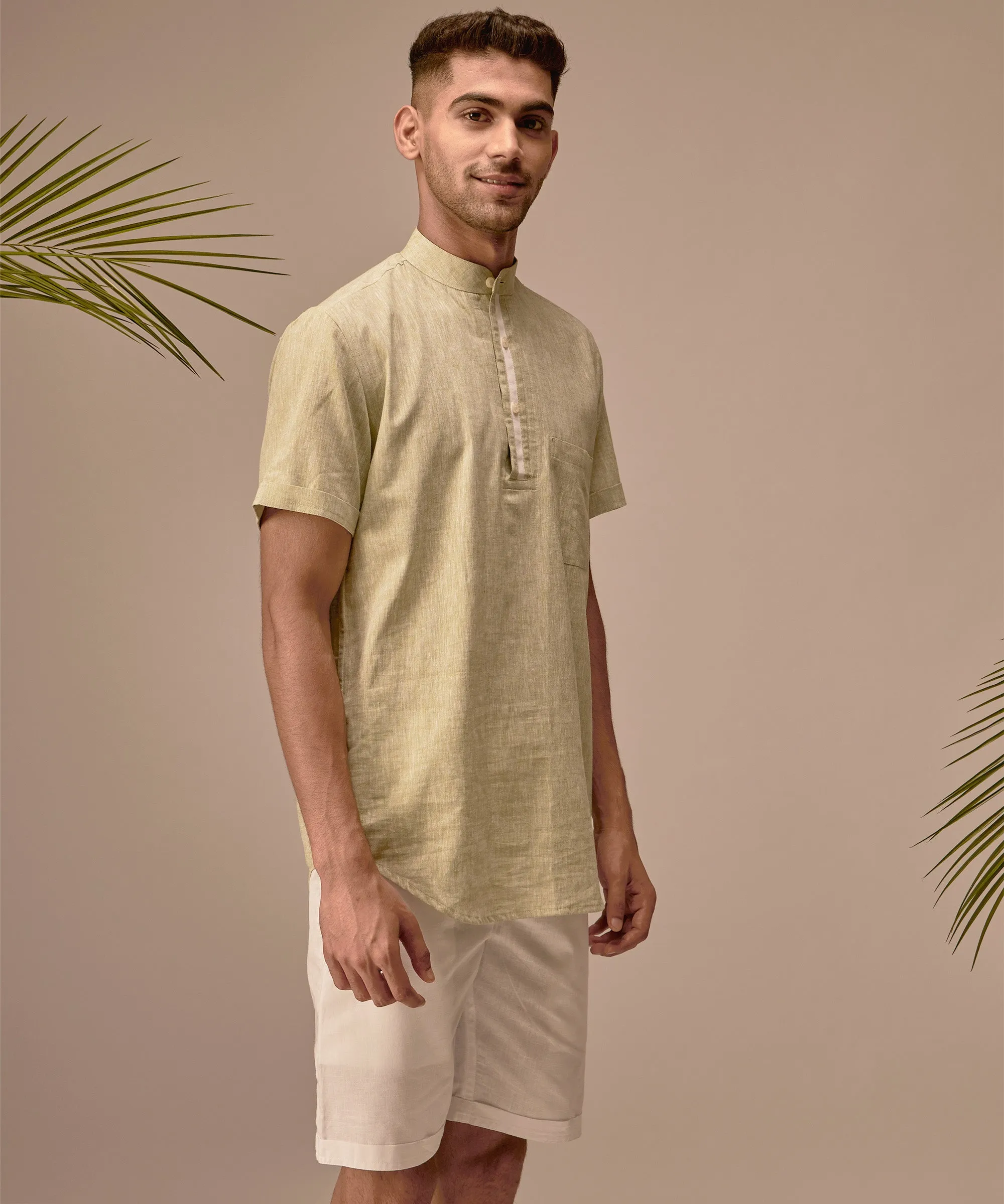 Pista Green Popover Shirt