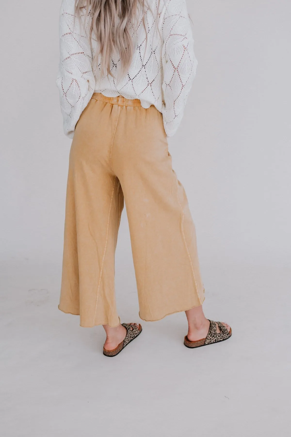 Relaxing Robin Wide Leg Pant - Mustard