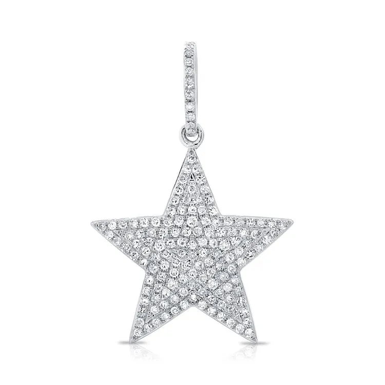 Small Full Diamond Star Charm