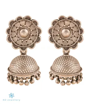 The Kalpa Silver Antique Jhumkas