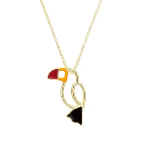 TUCAN ENAMEL NECKLACE