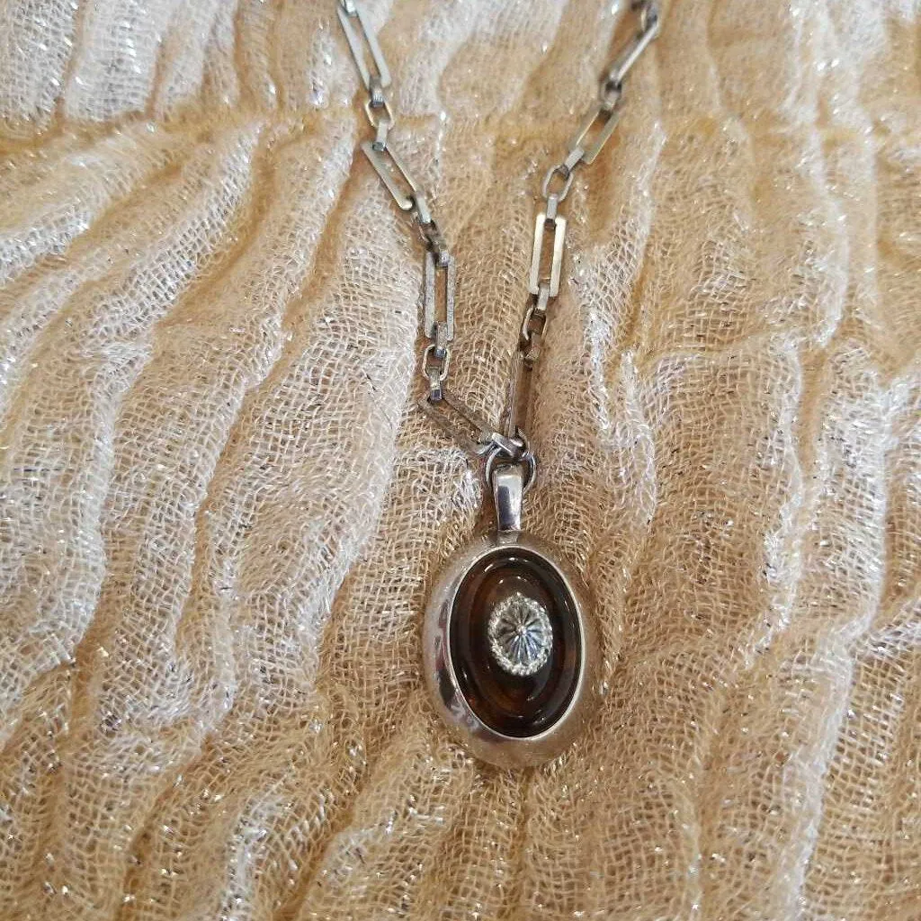 Vintage Lauren Conrad Necklace w/ Tigers Eye Charm