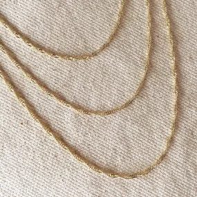 Waterproof Gold Filled Twist Chain