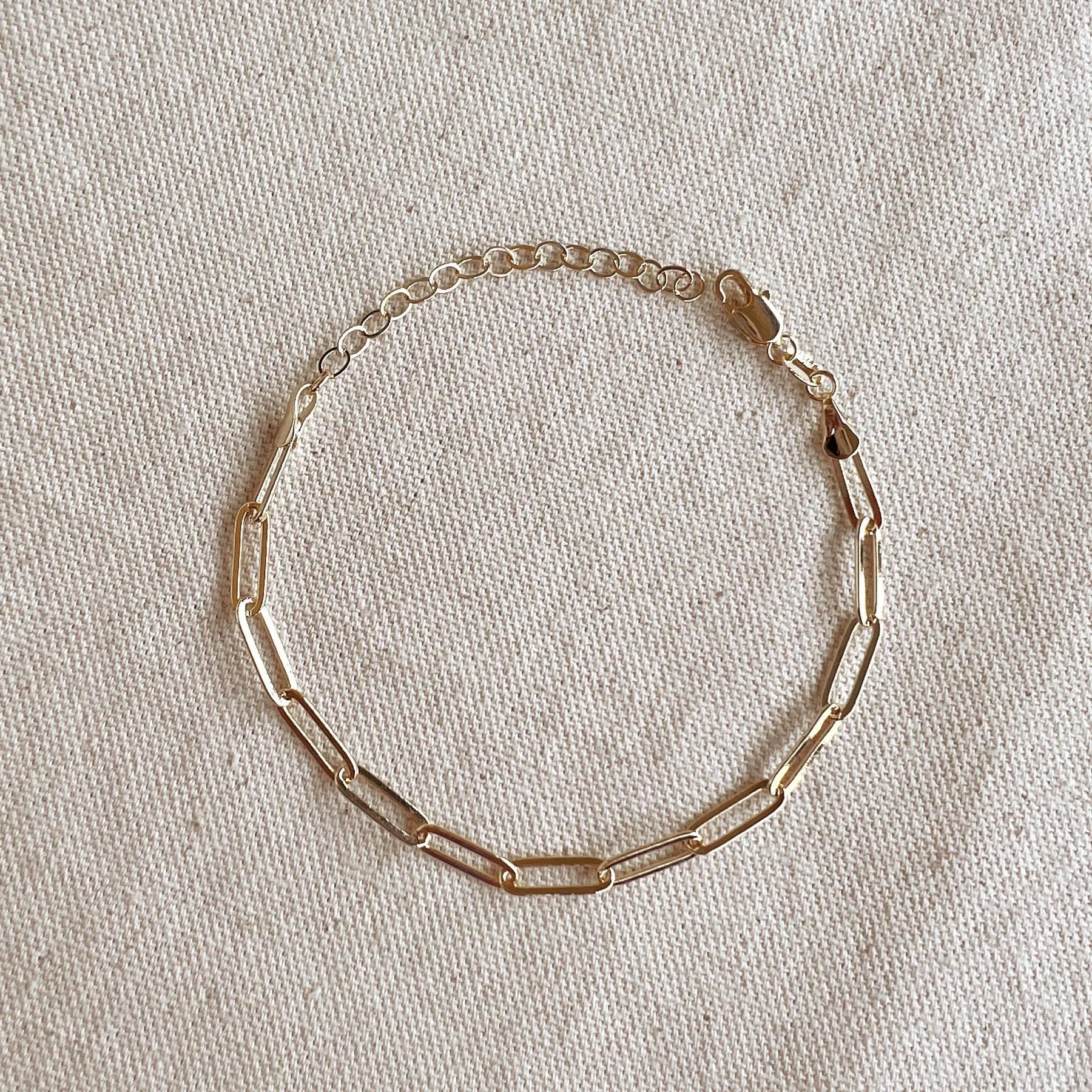 Waterproof Gold Filled Winona Paper Clip Bracelet