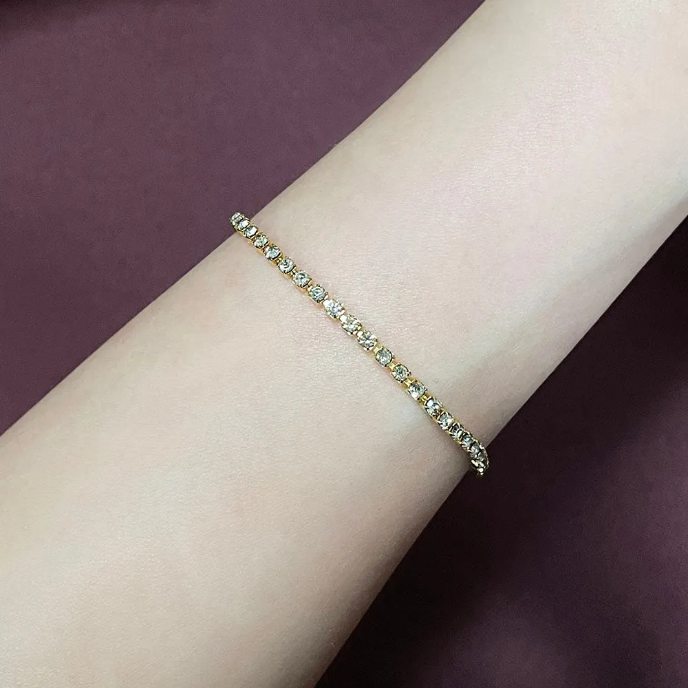 【カナダ輸入】ヴィンテージ クリアビジュー ブレスレット/Vintage Clear Bijou Bracelet