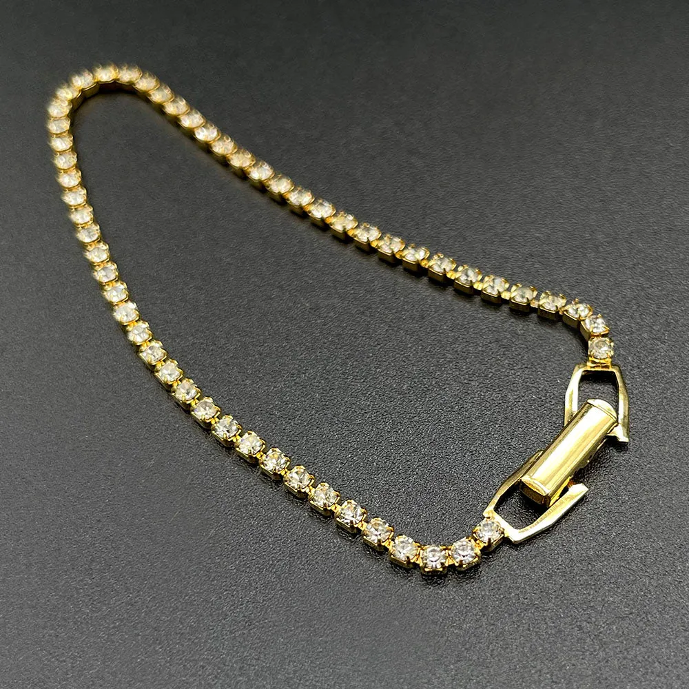 【カナダ輸入】ヴィンテージ クリアビジュー ブレスレット/Vintage Clear Bijou Bracelet